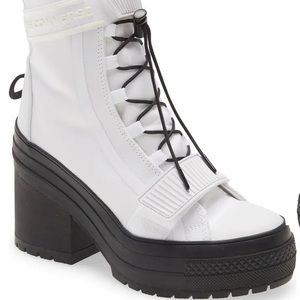 WHITE CONVERSE COMBAT BOOTS